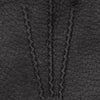 Close-up of textured dark leather glove surface with stitched panel detailing