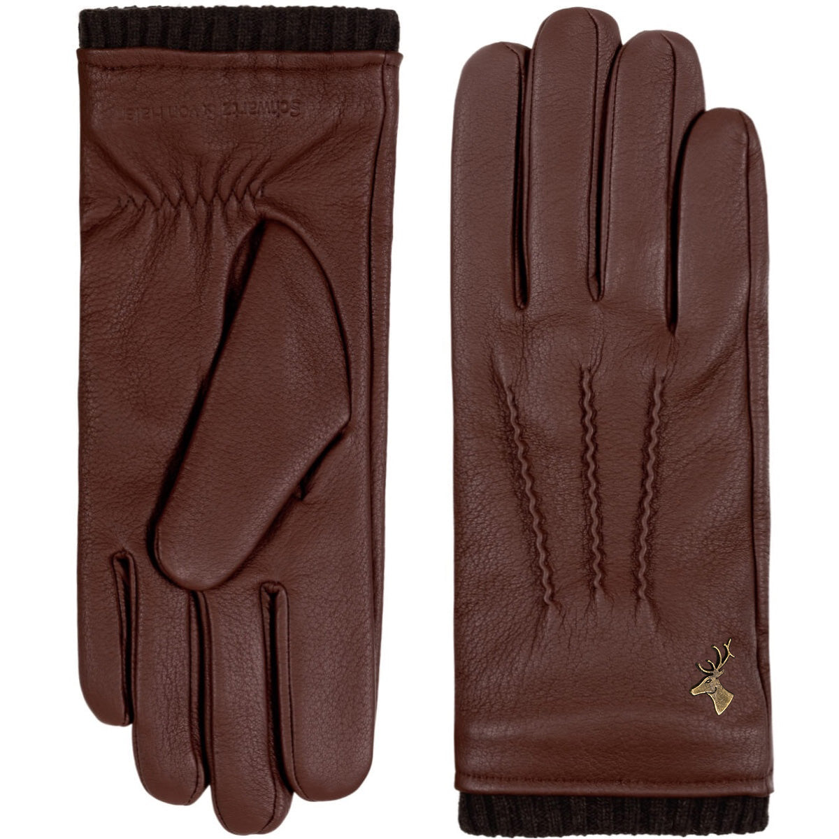 Leren Handschoenen Heren Bruin – Schwartz & von Halen® – Premium Leren Handschoenen - 2