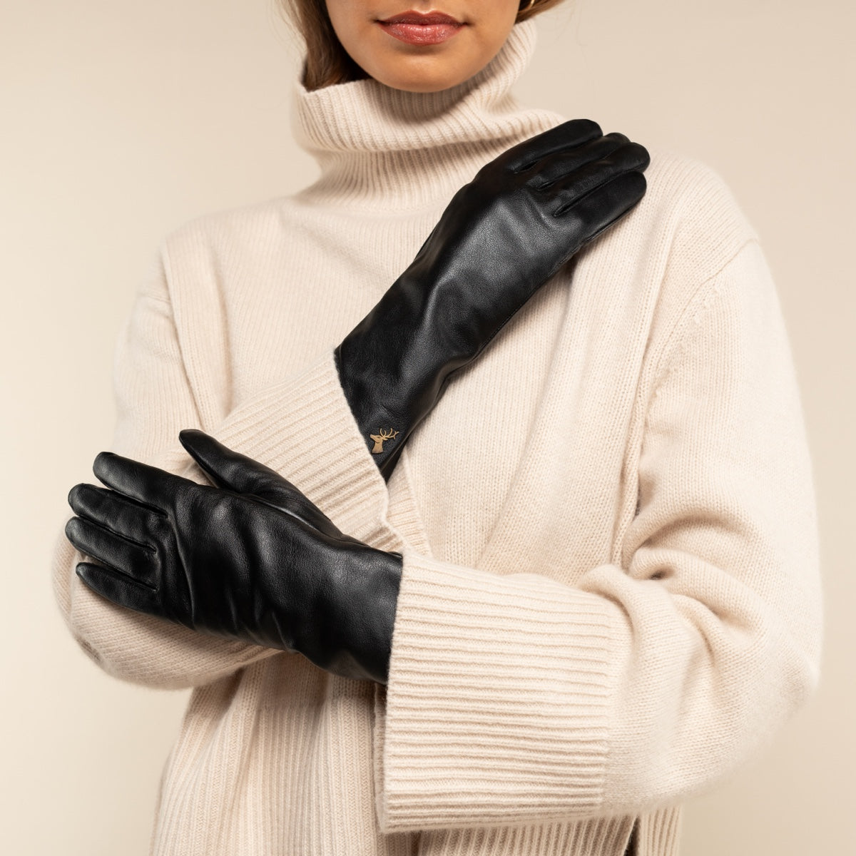 Leren Handschoenen Dames Zwart Extra Lang – Schwartz & von Halen® – Premium Leren Handschoenen - 8