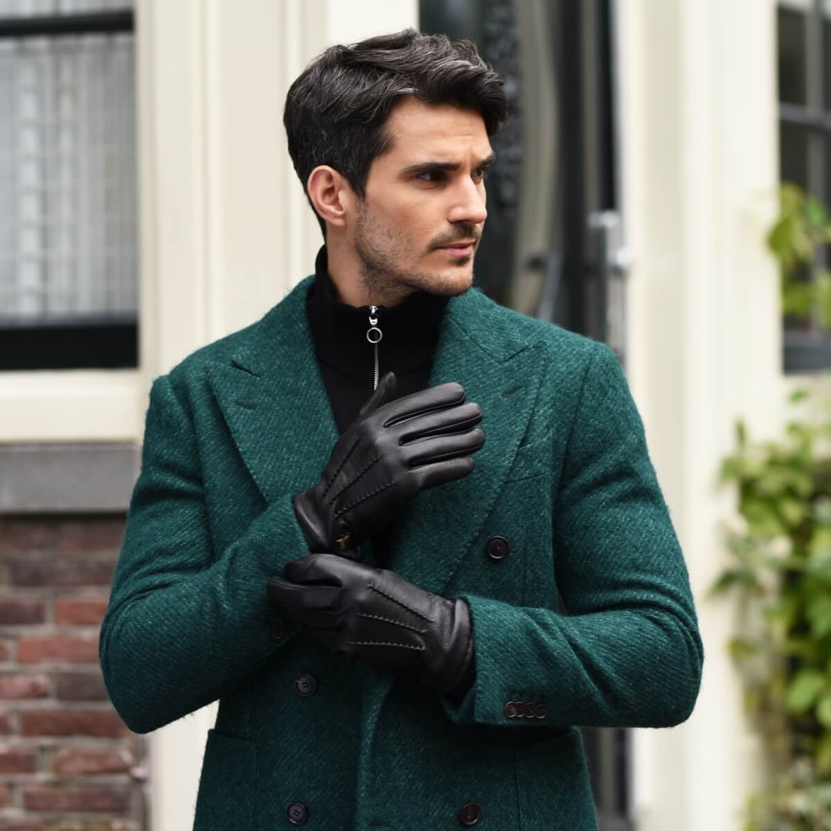 Black Leather Gloves