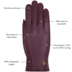 Leren Dames Handschoenen Paars Ivy – Schwartz & von Halen® – Premium Leren Handschoenen - 13