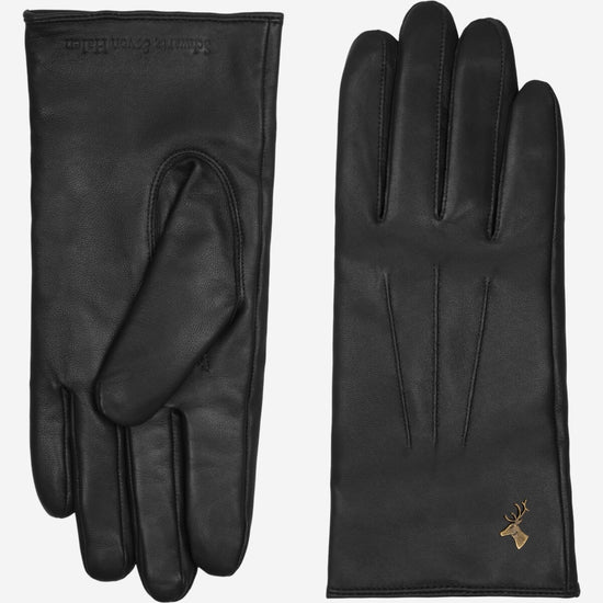 James (black) - classic sheepskin leather gloves with luxurious cashmere lining & touchscreen feature  - Schwartz & von Halen - US - 2
