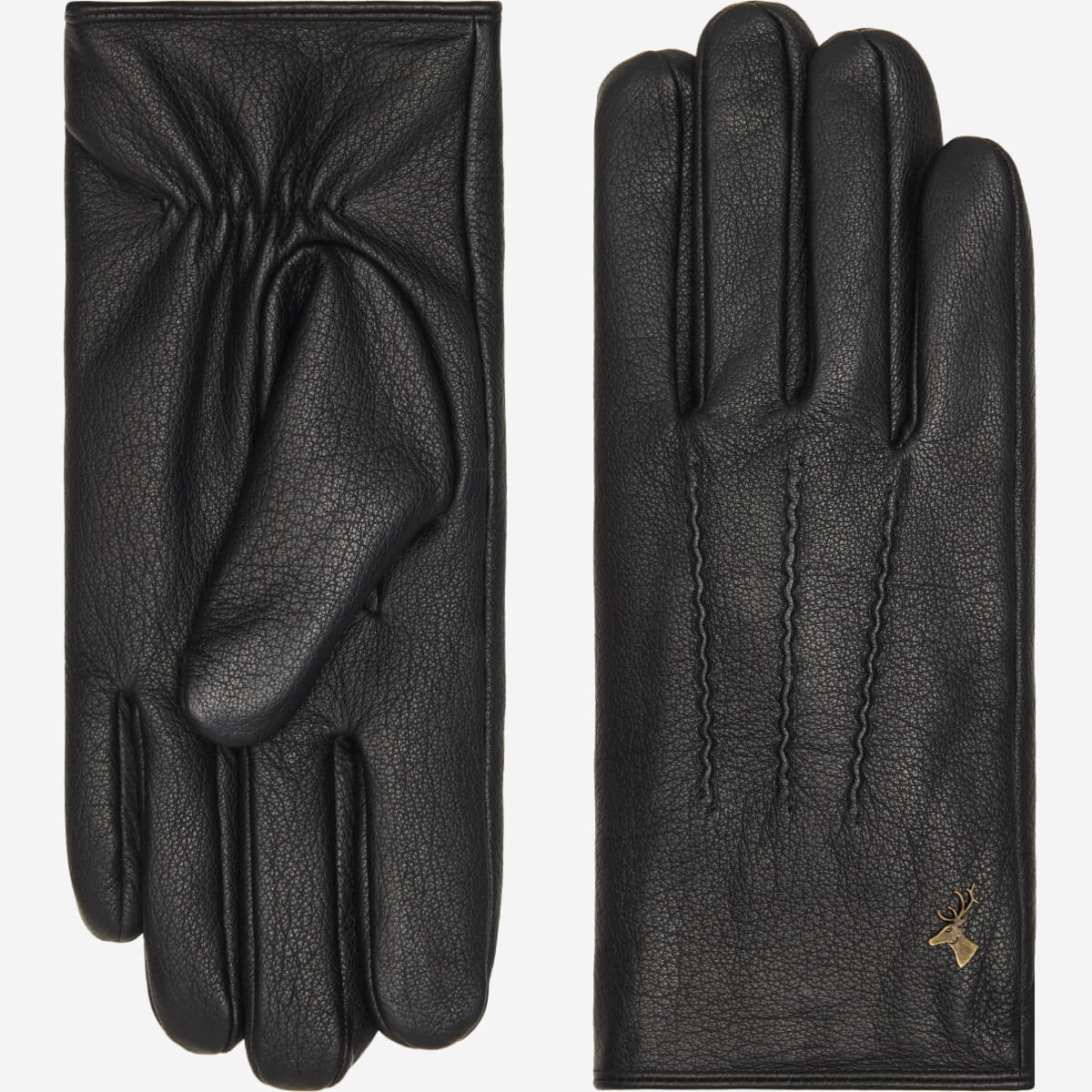 Jaxon (black) - goatskin leather gloves with luxurious faux fur lining & touchscreen feature  - Schwartz & von Halen - US - 2