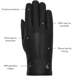 Leren Dames Handschoenen Zwart Julia – Schwartz & von Halen® – Premium Leren Handschoenen - 13