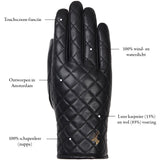 Leren Dames Handschoenen Zwart Kira – Schwartz & von Halen® – Premium Leren Handschoenen - 10