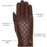 Leren Dames Handschoenen Bruin Kira – Schwartz & von Halen® – Premium Leren Handschoenen - 15