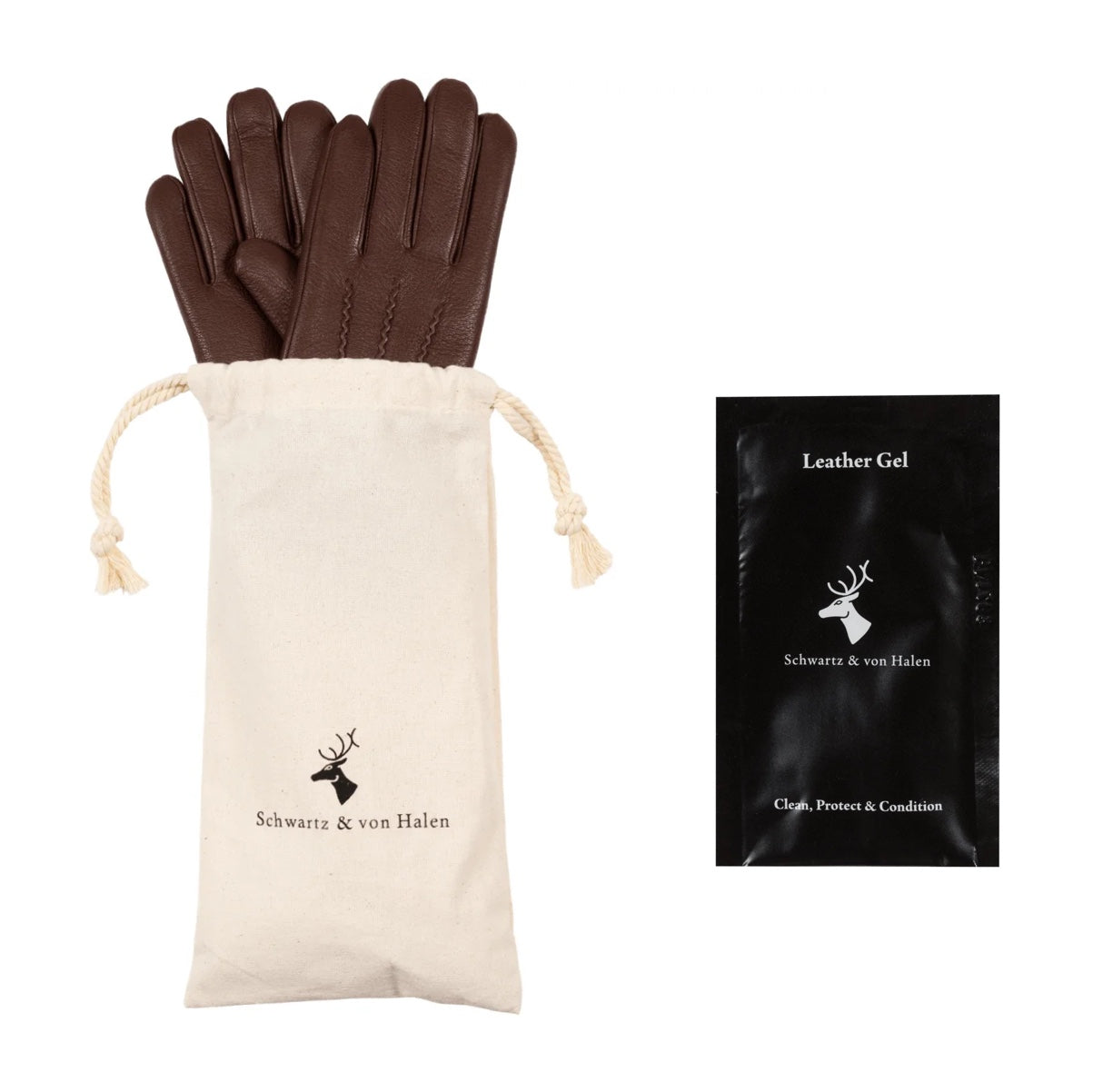 Stijlvolle Cadeau Verpakking – Schwartz & von Halen® – Premium Leren Handschoenen - 1