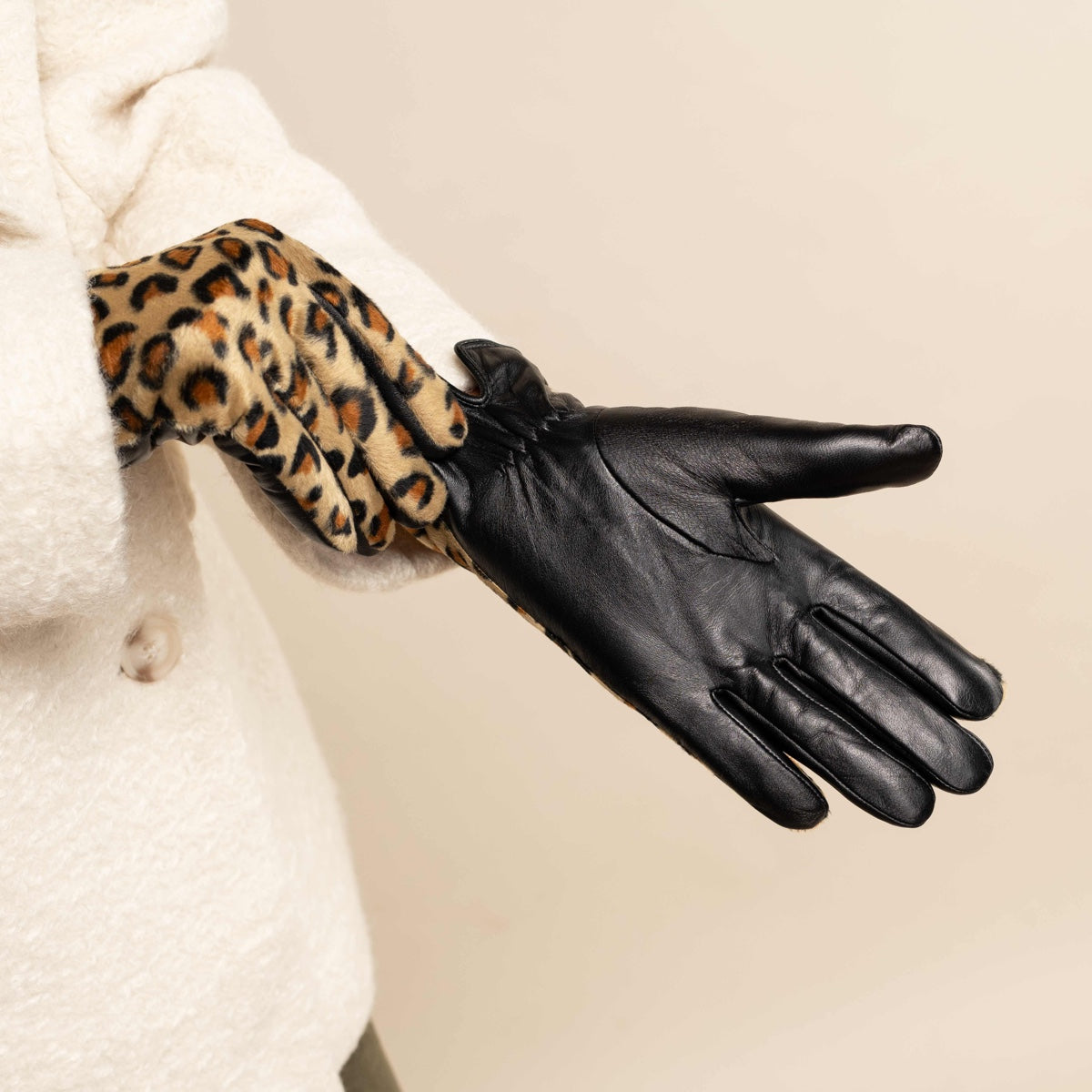 Dames Leren Handschoenen Luipaard Print – Schwartz & von Halen® – Premium Leren Handschoenen - 12
