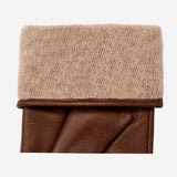 Ivy (cognac) - schapenleren handschoenen met wol/cashmere voering & touchscreen-functie