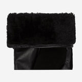 Nora - schapenleren / suède handschoenen met faux fur voering & touchscreen-functie