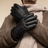 Zwarte Leren Handschoenen Heren Rogan  – Schwartz & von Halen® – Premium Leren Handschoenen - 7
