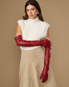 Rosemary Opera (red) - Women's lambskin leather gloves with silk lining & touchscreen feature