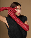 Rosemary Opera (red) - Women's lambskin leather gloves with silk lining & touchscreen feature