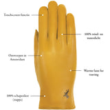 Gele Leren Handschoenen Dames Sarah – Schwartz & von Halen® – Premium Leren Handschoenen - 10