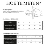 Dames Leren Handschoenen Luipaard Print – Schwartz & von Halen® – Premium Leren Handschoenen - maattabel