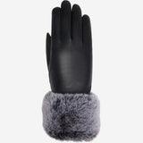 Vera - luxe leren handschoenen met faux fur bont bij pols & touchscreen-functie