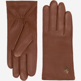 Ivy (cognac) - schapenleren handschoenen met wol/cashmere voering & touchscreen-functie