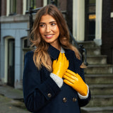 Gele Leren Handschoenen Dames Sarah  – Schwartz & von Halen® – Premium Leren Handschoenen - 8