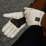 Gebreide Wollen Handschoenen Beige Hudson  – Schwartz & von Halen® – Premium Leren Handschoenen - 7