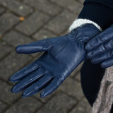 Leren Handschoenen Navy Blauw Dames – Schwartz & von Halen® – Premium Leren Handschoenen - 8