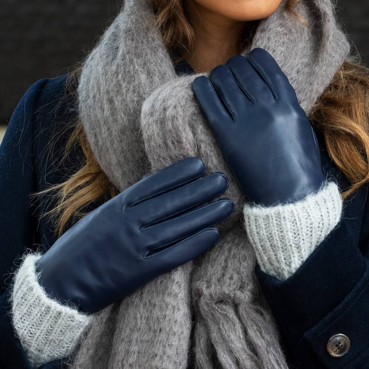 Leren Handschoenen Navy Blauw Dames – Schwartz & von Halen® – Premium Leren Handschoenen - 9