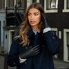 Kira (black) - sheepskin leather gloves with wool/cashmere lining & touchscreen feature  - Schwartz & von Halen - US - 7